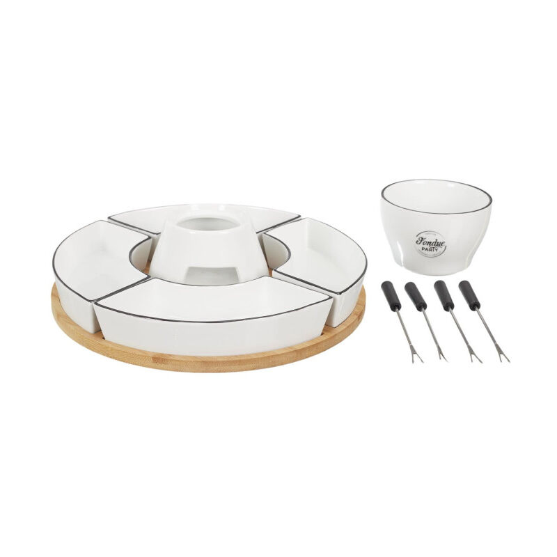 Coffret pour Fondue "La Bougie" 30cm Blanc 3