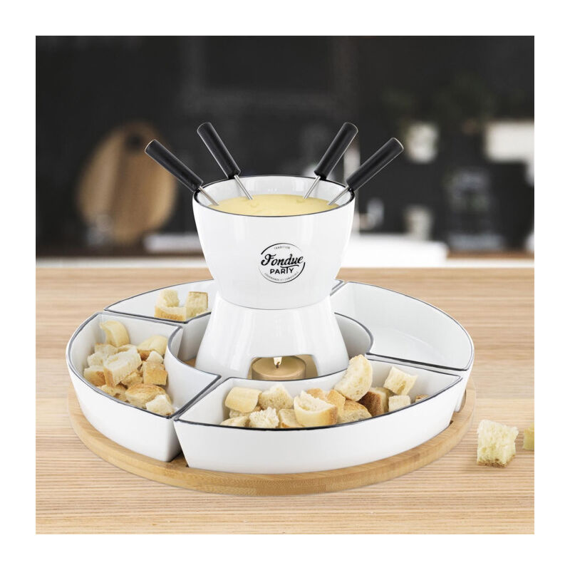 Coffret pour Fondue "La Bougie" 30cm Blanc 4