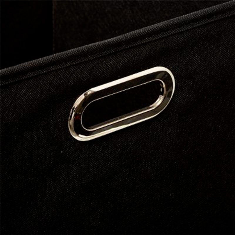 Panier tissu 31x15 cm Manille noir - Petits accessoires Pas Cher