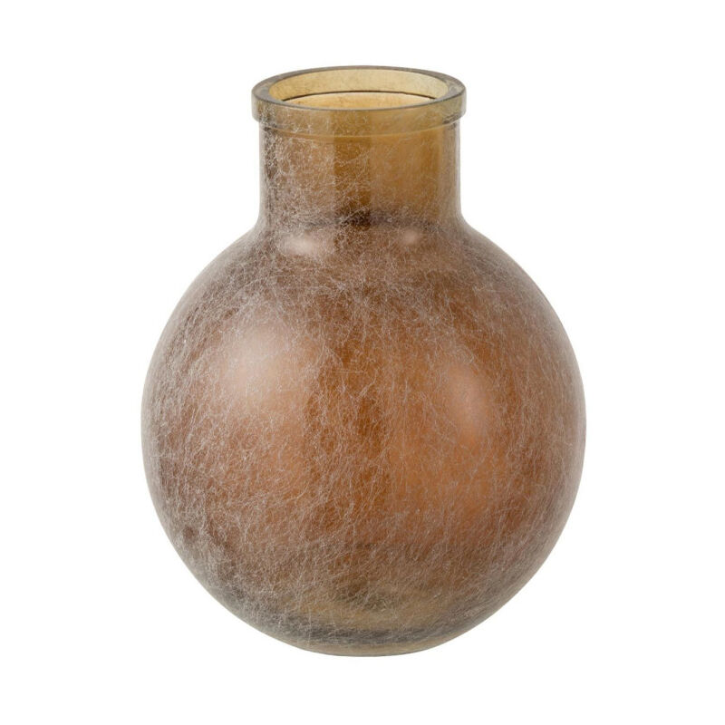 Grand Vase Design En Verre Paris Prix – 81cm – Marron Foncé – Forme Ronde