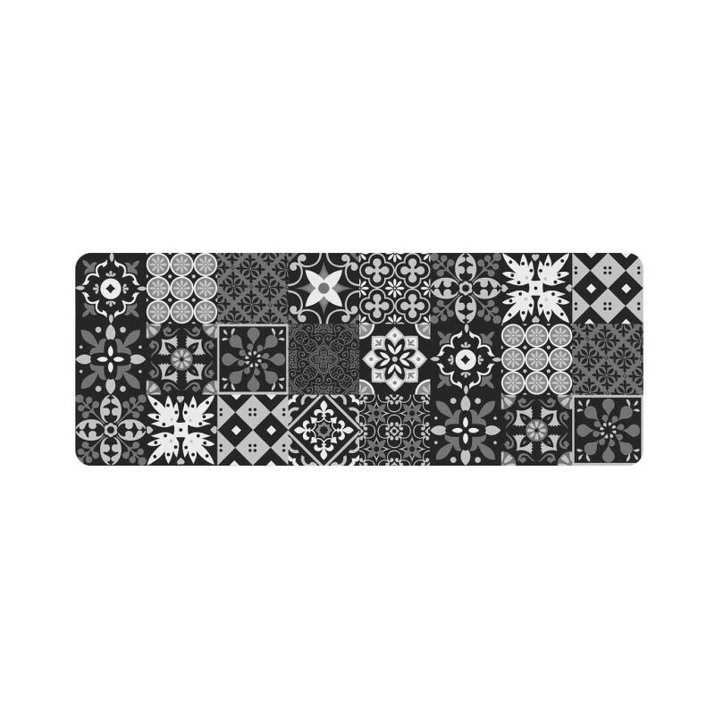 Tapis de Cuisine Imprimé "Salou" 45x120cm Gris