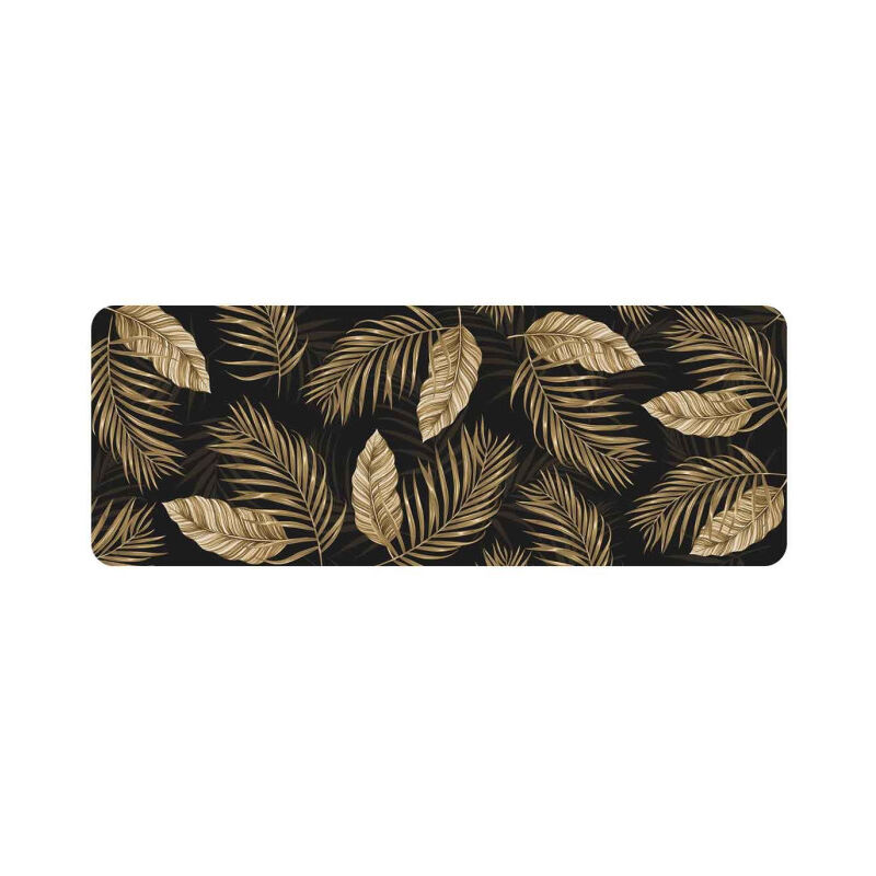 Tapis de Cuisine "Goldena" 45x120cm Noir & Or