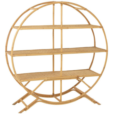 Etagère Design en Rotin "Nela" 150cm Naturel (1/5)