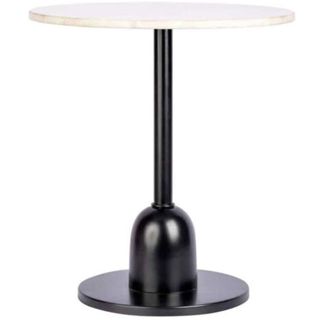 Table d'Appoint en Marbre "Gordon" 48cm Blanc (1/5)