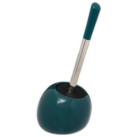 Brosse WC en Céramique "Sun" 36cm Bleu Pétrole (1/3)