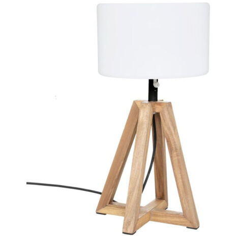 Lampe à Poser Outdoor "Matia" 58cm Blanc & Beige (1/4)