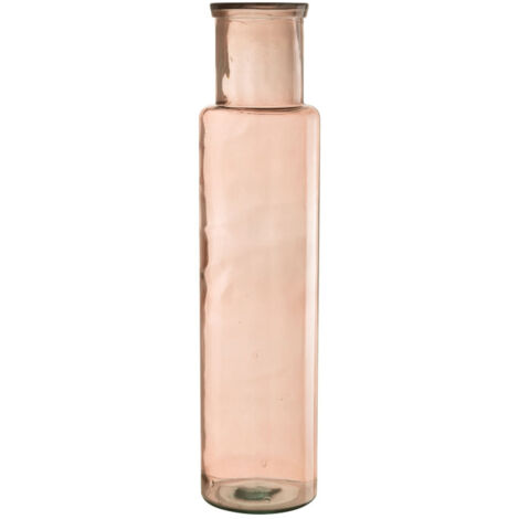 Vase en Verre "Bouteille" 75cm Rose (1/3)