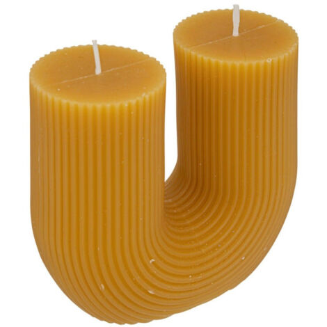 Bougie Design "Demi" 400g Moutarde (1/2)