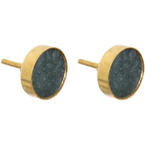 Lot de 2 Boutons de Meuble "Lena" 3cm Noir (1/2)