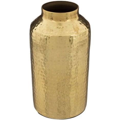 Vase Design en Métal "Martelé" 19cm Or