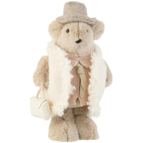 Statuette Déco Ours "Sac à Main" 46cm Beige (1/2)
