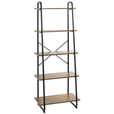 Étagère 5 Niveaux "Slovako" 164cm Noir & Chêne (1/5)