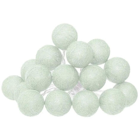 Guirlande Led "16 Mini Boules" 255cm Vert Céladon (1/2)
