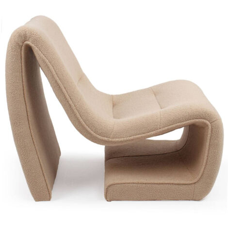 Fauteuil Design Bouclette Fritz 93 Cm - Velours Vert - Paris Prix - Neuf