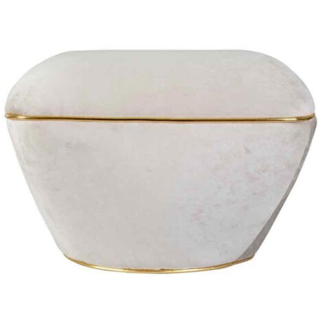 Tabouret Design "Contessa" 60cm Taupe & Or (1/5)