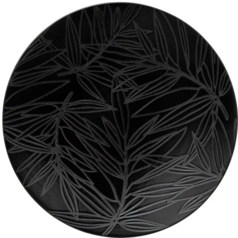 Lot de 6 Assiettes à Dessert "Vegy" 21cm Noir
