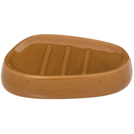 Porte Savon "Galet" 12cm Marron Tabac