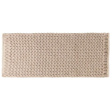 Tapis de Salle de Bain "Tissé Épais" 50x120cm Naturel (1/3)