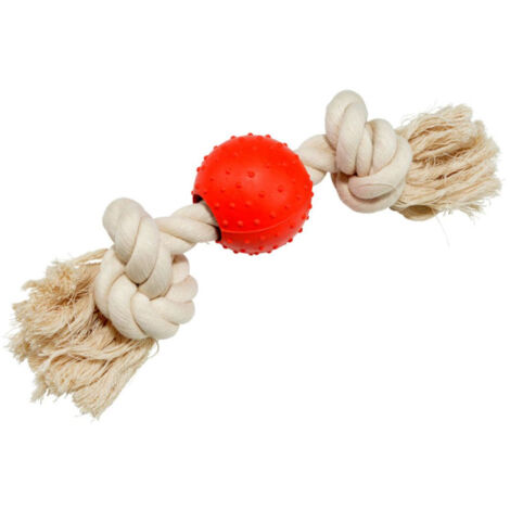 Jouet pour Chien "Corde & Balle" 25cm Naturel (1/2)