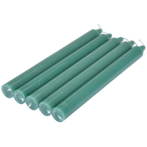 Lot de 5 Bougies Chandelier "Essentiel II" 19cm Vert (1/2)