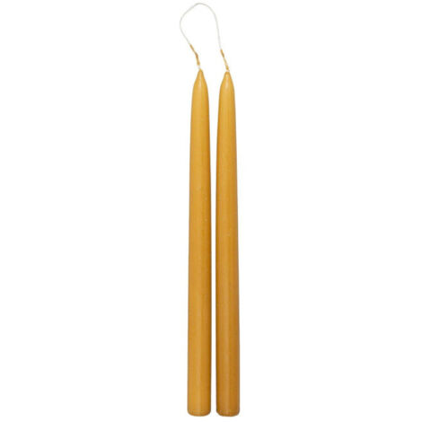 Lot de 2 Bougies Bâton "Hugo" 30cm Moutarde (1/2)