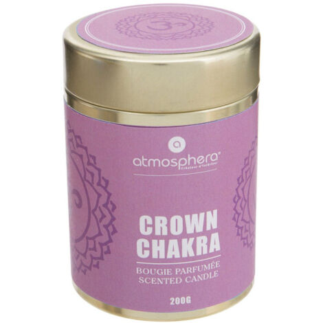 Bougie Parfumée "Chakra" 200g Violet 3ème Œil (1/2)
