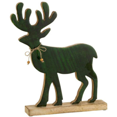 Statuette Déco Renne "Gabriel" 41cm Vert (1/2)