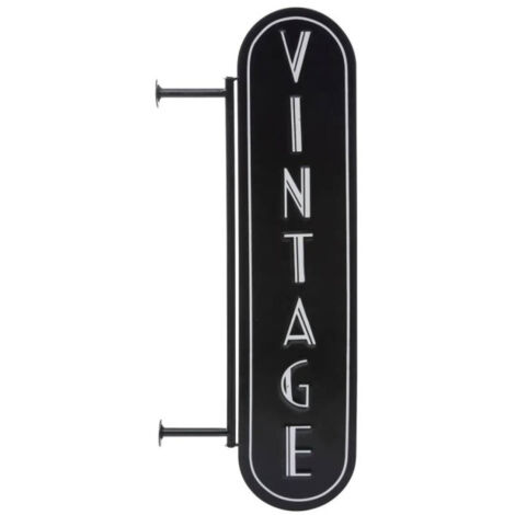 Décoration Murale en Métal "Vintage" 55cm Noir (1/2)