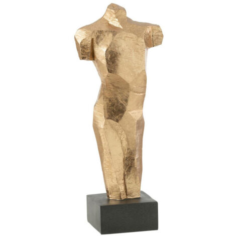 Statue Déco "Torse Géométrique" 51cm Or (1/2)