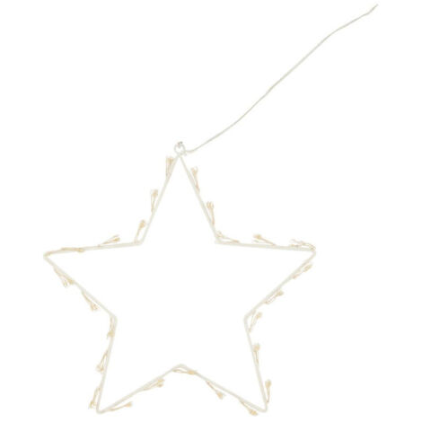 Décoration de Noël à LED "Étoile" 30cm Blanc (1/4)