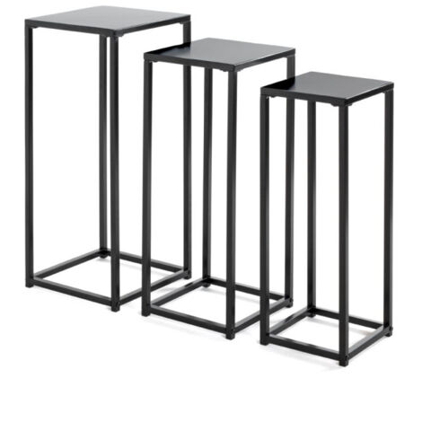 Lot de 3 Sellettes en Métal Cromano 71cm Blanc | Leroy Merlin