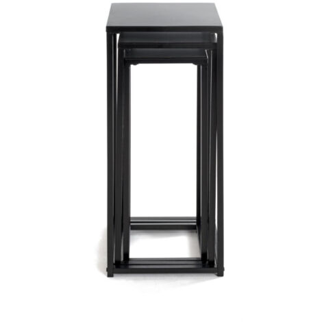 Lot De 3 Supports De Plantes En Métal Noir - 60/45/30 Cm