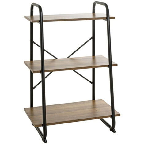 Étagère 3 Niveaux "Slovako" 93cm Noir & Chêne (1/5)