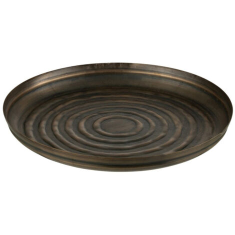 Grand Plateau De Service En Bronze Argenté - Mexique - 30x40 Cm - 1120g - Occasion