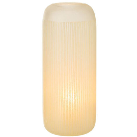 Vase Design en Verre Lignes "Carla" 34cm Jaune Clair