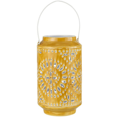 Lanterne Cylindrique Métal "Sévilla" 45cm Ocre (1/5)