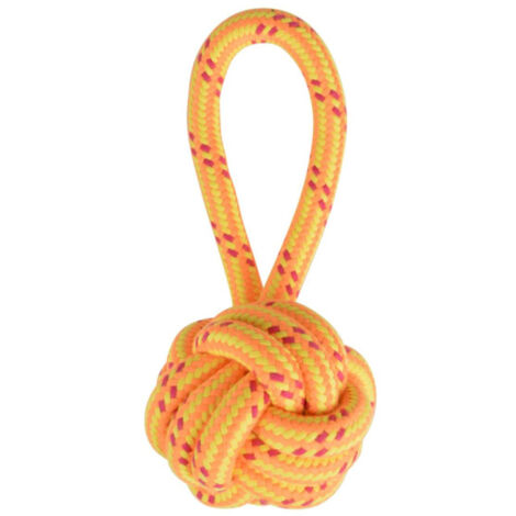 Jouet pour Chien "Corde Balle 1 Poignée" 27cm Orange (1/2)