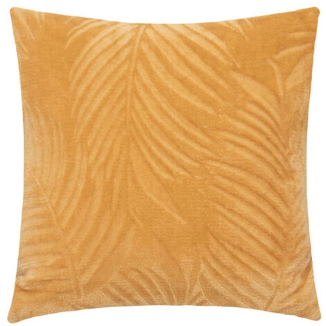 Coussin Déco en Flannelle "Zoa" 40x40 Ocre (1/2)