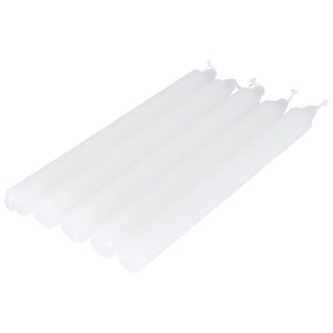 Lot de 5 Bougies Chandelier "Essentiel II" 19cm Blanc (1/2)