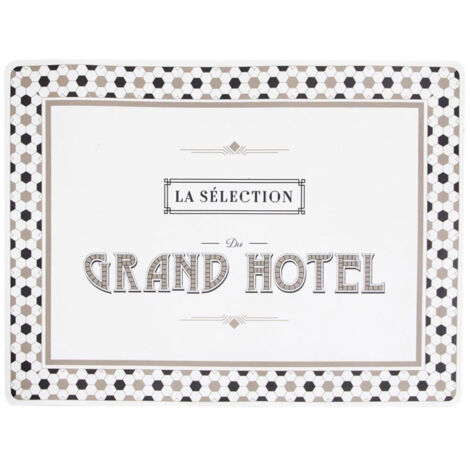 Set de Table Imprimé "Grand Hôtel" 30x40cm Blanc (1/2)