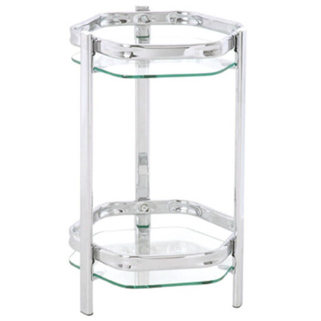 Porte-Plantes Verre "Orchidea" 45cm Argent (1/2)