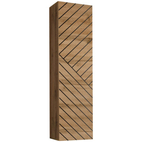 Paris Prix – Panneau décoratif mural 120cm – MDF naturel rainuré – Finition mate – Système d'ouverture "Push & Touch" – Fabrication européenne (1/5)