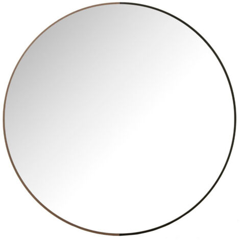 Miroir Mural Rond "Alicia" 90cm Noir (1/3)
