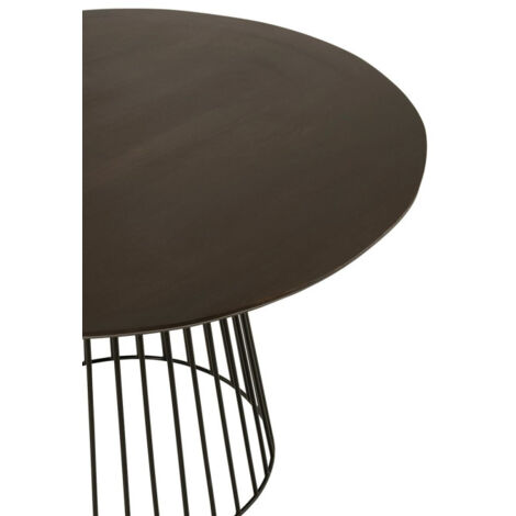 Table à Manger Ronde en Métal "Darren" 120cm Noir