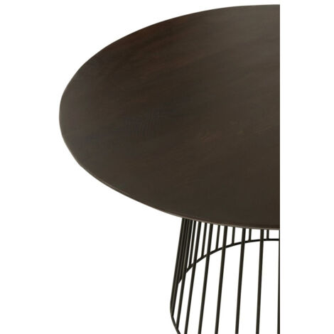 Table à Manger Ronde en Métal "Darren" 120cm Noir