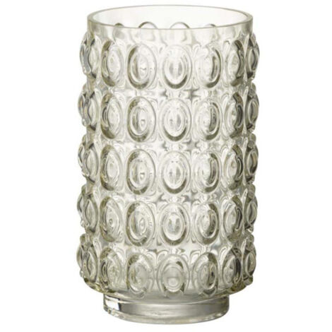 Vase Design en Verre "Bulles" 23cm Jaune Clair