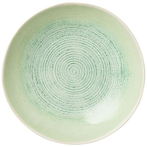 Assiette Creuse en Porcelaine "Lara" 25cm Vert (1/3)