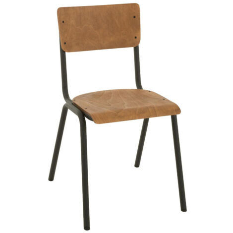 Chaise Vintage en Bois "Mauricio" 82cm Marron (1/5)