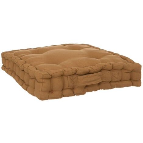 Atout Ciel Coussin De Sol 40x40cm Épaisseur 10cm Avec Anse - Kaki - Assise Confortable Et Pratique