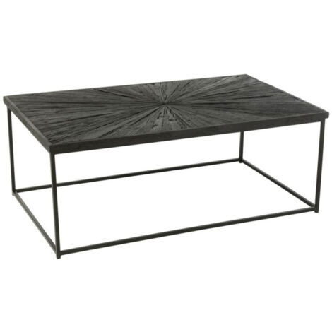 Table Basse en Bois "Shanil" 120cm Noir (1/5)